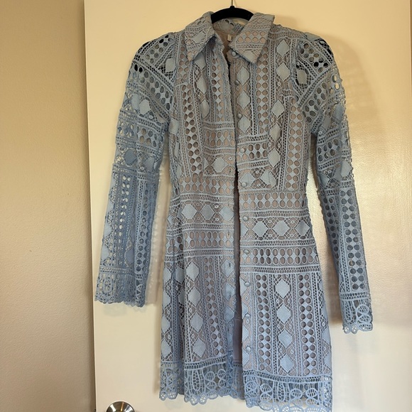 En Saison Light Blue Janelle Mini Dress - Picture 2 of 2